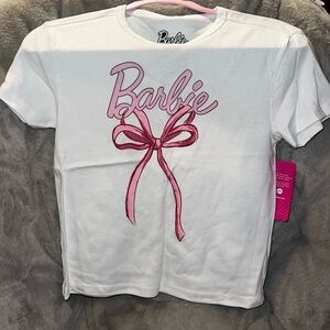 Barbie Pink Bow White T-Shirt